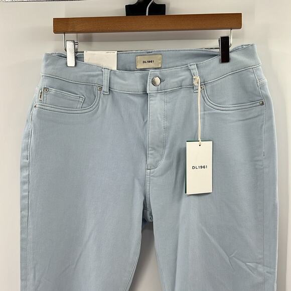 DL1961 Women's Mara Straight Mid Rise Instasculpt Ankle - Light Blue - 32 - NWT - Picture 2 of 10